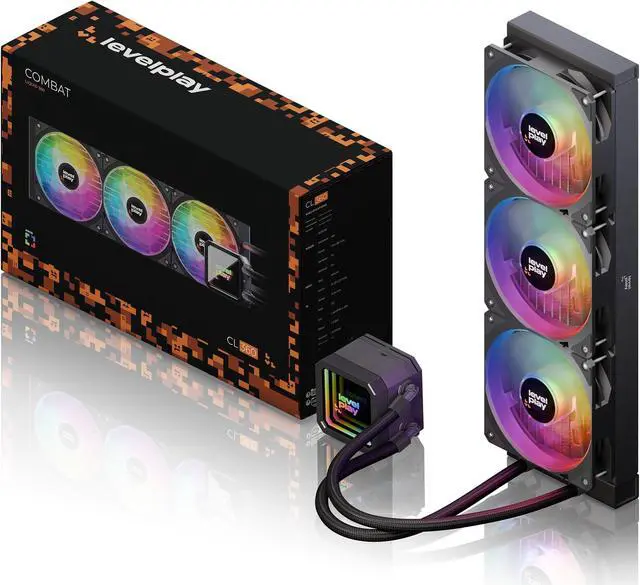 Alt view image 5 of 5 - Levelplay CL360 ARGB 240mm AIO PC CPU Liquid Water Cooler Intel LGA1851, LGA1700, AMD AM5, AMD AM4