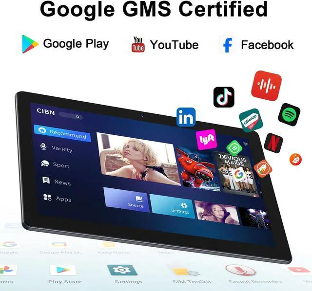 Alt view image 5 of 5 - SAIWAN Android Tablet 10 inch,2GB RAM, 32GB ROM, 512GB Expandable,Quad-Core Processor,6000mAh Battery,1280 * 800 HD IPS Screen,Dual Camera, WiFi, Bluetooth, Tablet