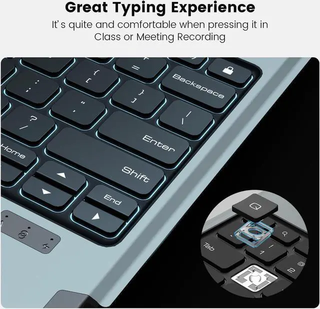 Alt view image 3 of 5 - Nillkin Carry Go iPad Pro 11 inch (M4) Backlit Keyboard Case with Handle, New iPad Pro M4 11 inch Detachable Keyboard 2024 with Kickstand,Shortcut Keys,Trackpad (Carbon Black)