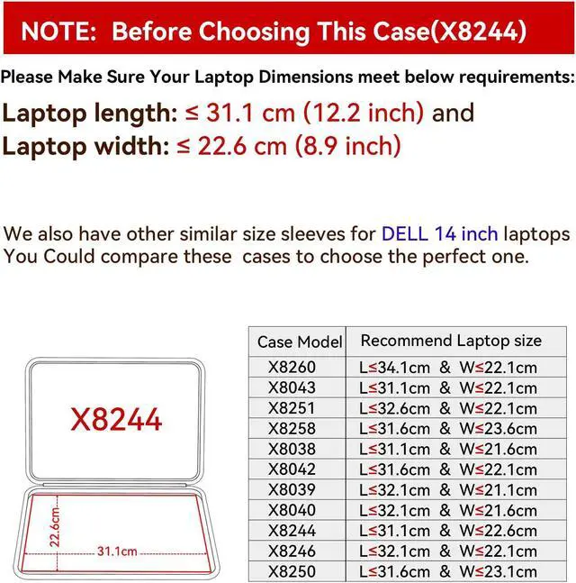 Alt view image 2 of 5 - Smatree Hard EVA Protective Sleeve Case Compatible with 14 inch DELL Inspiron 14/14 Plus/7445 2-in-1 Laptop Bag (X8244)