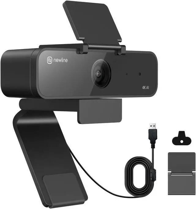 Main image of N newline 4K Webcam for PC, USB Webcam with Microphone w/ 3 AI Modes, Gesture Control, Auto Focus, 95deg Wide Angle, PC Webcam with Zoom for Video Call, Meeting, Gaming