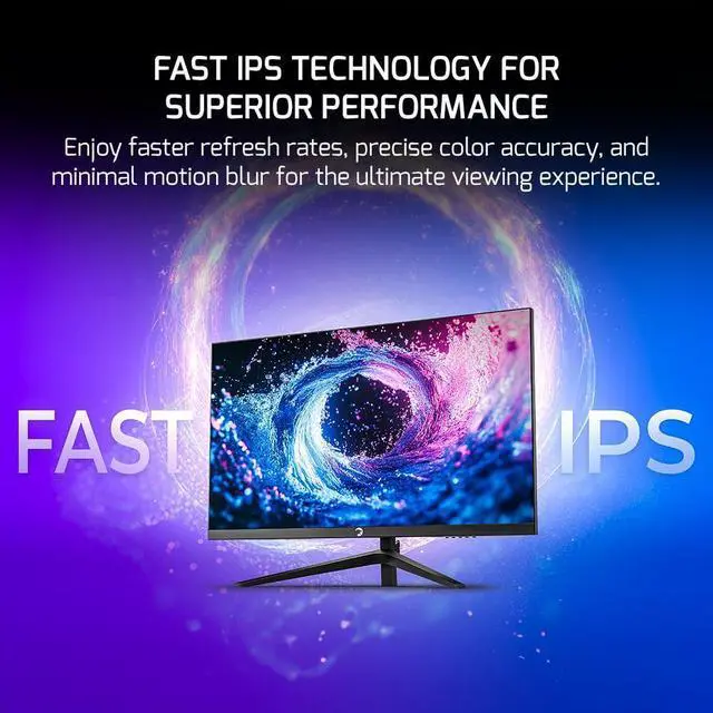 Alt view image 2 of 5 - GAMEPOWER Sonic T80 27 Inch 180Hz, 2K 2560x1440 QHD, 0.5ms Flat Fast IPS, HDR 400, Adaptive Sync, Frameless, Blue Light Filter, Speakers, HDMI 2.0 DP 1.4, 126% sRGB, RGB Gaming Monitor