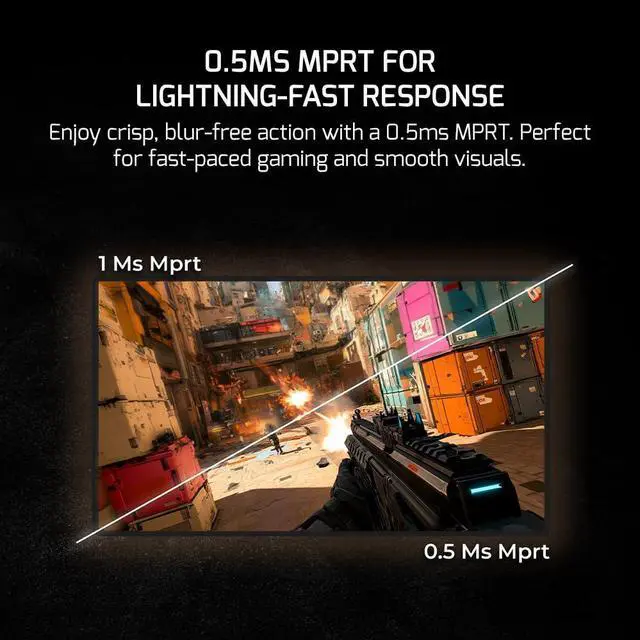 Alt view image 4 of 5 - GAMEPOWER Sonic T80 27 Inch 180Hz, 2K 2560x1440 QHD, 0.5ms Flat Fast IPS, HDR 400, Adaptive Sync, Frameless, Blue Light Filter, Speakers, HDMI 2.0 DP 1.4, 126% sRGB, RGB Gaming Monitor