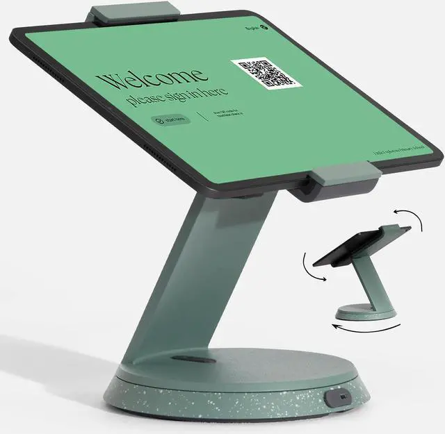Main image of Bouncepad Eddy Tablet & iPad POS Stand | Compatible with Most 7-13" Tablets | Strong Aluminium Kiosk Stand | Green