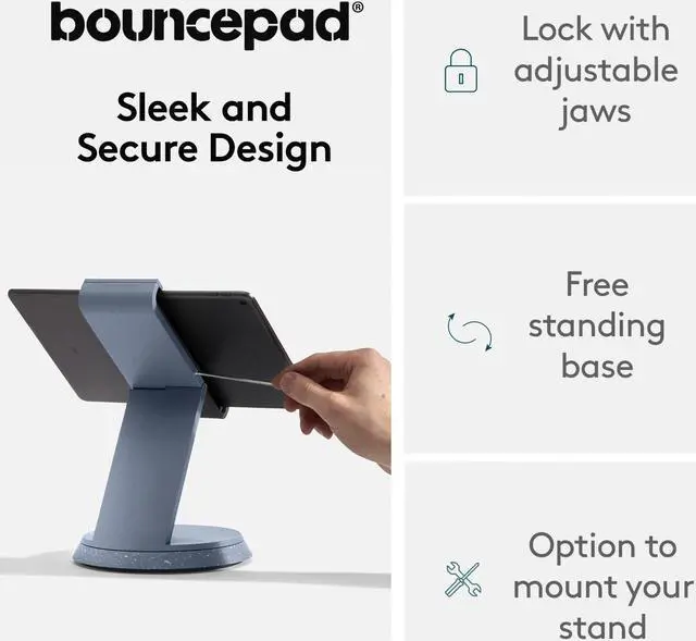 Alt view image 4 of 5 - Bouncepad Eddy Tablet & iPad POS Stand | Compatible with Most 7-13" Tablets | Strong Aluminium Kiosk Stand | Green