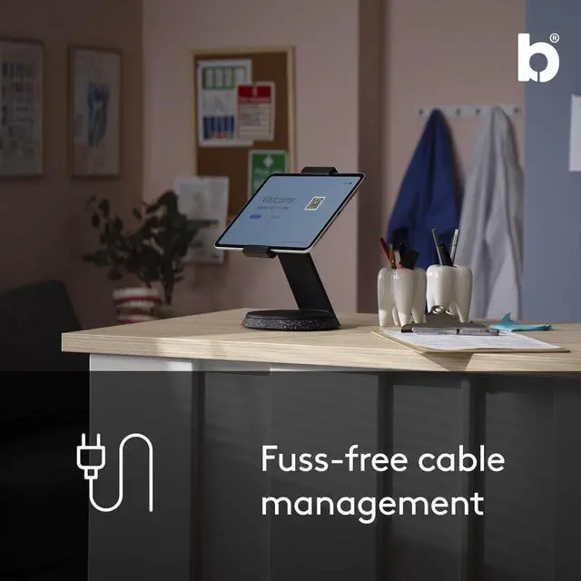 Alt view image 5 of 5 - Bouncepad Eddy Tablet & iPad POS Stand | Compatible with Most 7-13" Tablets | Strong Aluminium Kiosk Stand | Green