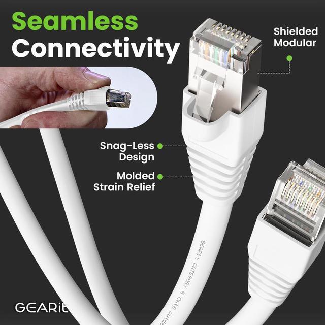 Alt view image 5 of 5 - GearIT Cat6 Outdoor Ethernet Cable (200ft) 23AWG Pure Copper, FTP, LLDPE, Waterproof, Direct Burial, In-Ground, UV Resistant, POE, Network, LAN, Internet, Cat 6, Cat6 Cable - 200 Feet