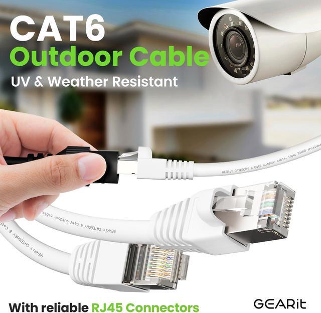 Alt view image 2 of 5 - GearIT Cat6 Outdoor Ethernet Cable (200ft) 23AWG Pure Copper, FTP, LLDPE, Waterproof, Direct Burial, In-Ground, UV Resistant, POE, Network, LAN, Internet, Cat 6, Cat6 Cable - 200 Feet