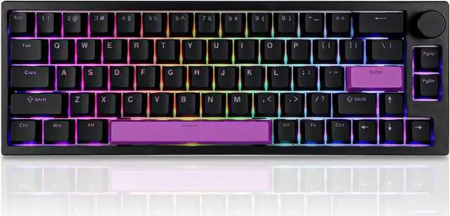Alt view image 2 of 5 - BOYI 31 Numpad+66Pro 65% Mechanical Keyboard+Matcha Keycaps with Screen Comb,Compact Gaming Keyboard for Win&Mac