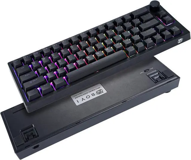 Alt view image 5 of 5 - BOYI 31 Numpad+66Pro 65% Mechanical Keyboard+Matcha Keycaps with Screen Comb,Compact Gaming Keyboard for Win&Mac