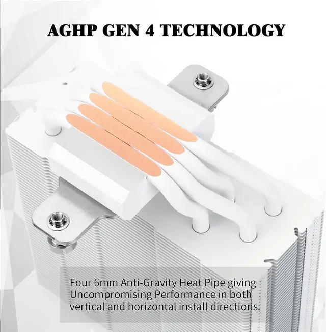 Alt view image 2 of 5 - Thermalright Assassin Spirit 120 Vision ARGB White CPU Cooler, Computer Heatsink Cooler 4 Heat Pipes,PC Display Screen CPU Cooling with 1.54in,240*240 Resolving Power,for AM4/AM5 and LGA1700/1851/115X