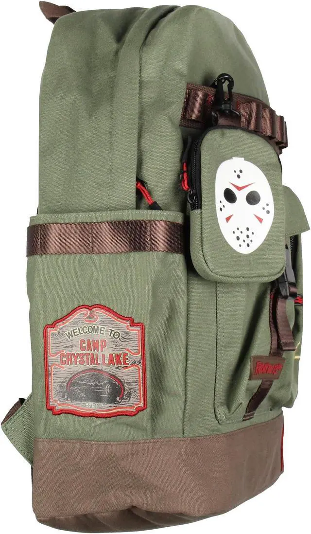 Alt view image 3 of 5 - Friday the 13th Backpack Camp Crystal Lake Rugged Travel Backpack w/Padded Laptop Sleeve For Men Women