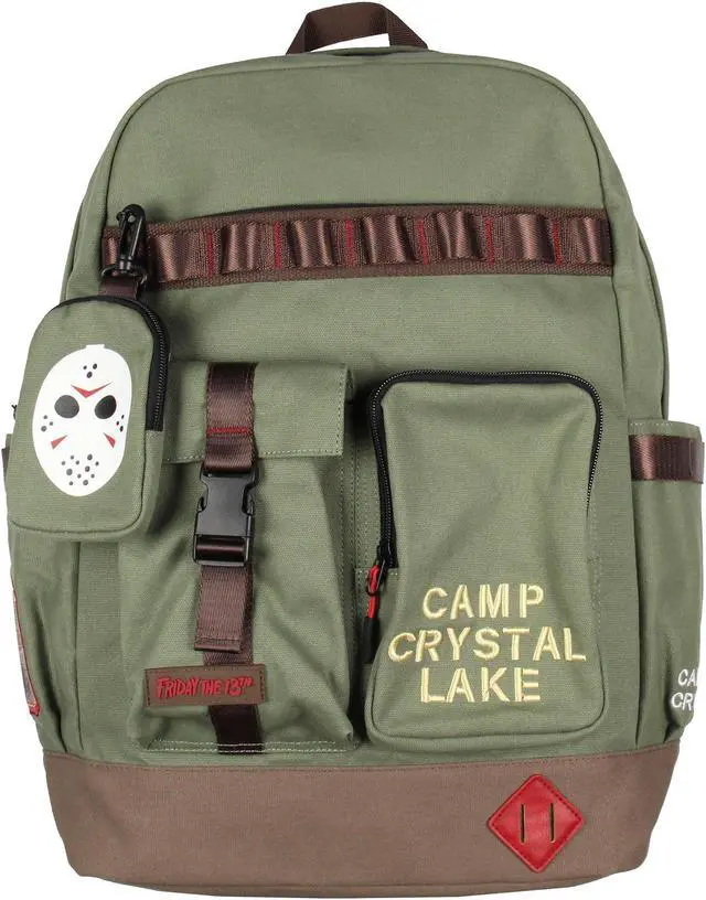 Alt view image 4 of 5 - Friday the 13th Backpack Camp Crystal Lake Rugged Travel Backpack w/Padded Laptop Sleeve For Men Women