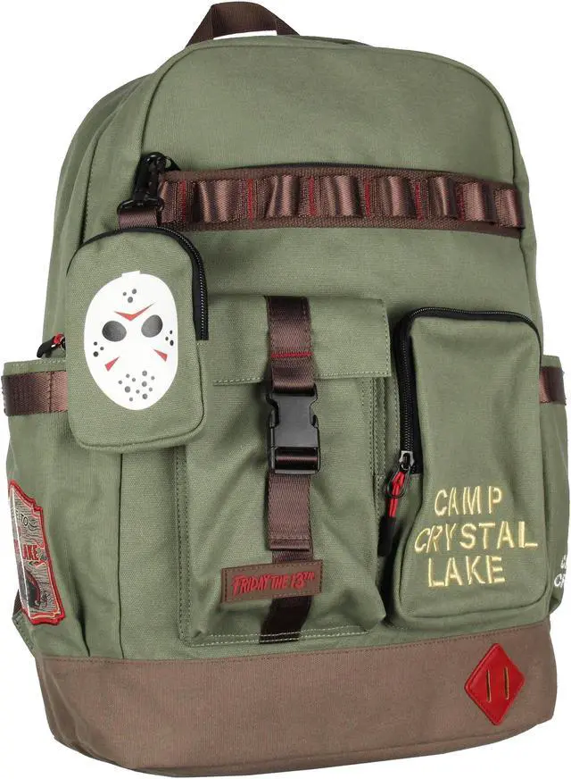 Main image of Friday the 13th Backpack Camp Crystal Lake Rugged Travel Backpack w/Padded Laptop Sleeve For Men Women