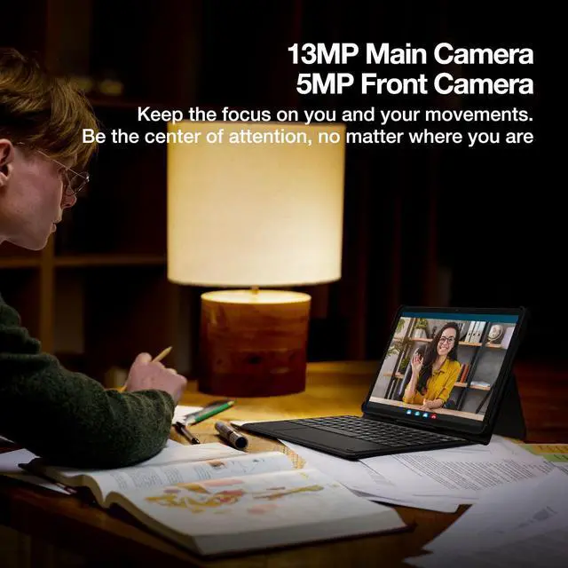 Alt view image 2 of 5 - DOOGEE Android 14 Tablet with Keyboard, T30E 11 Inch Tablets with 9GB RAM 128GB ROM/1TB TF, 8000mAh, Cellular Tablets with Dual Sim Slot, BT5.0, Android Tablet with Pen, Keyboard, Mouse&Case