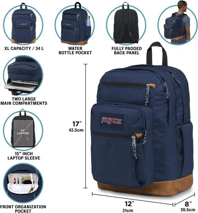 Alt view image 3 of 5 - JanSport Cool Backpack with 15-inch Laptop Sleeve, Large Computer Bag Rucksack with 2 Compartments, Ergonomic Straps, Mauve Haze