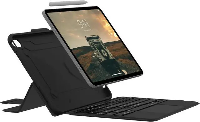 Alt view image 2 of 5 - URBAN ARMOR GEAR UAG Designed for iPad 11" A16 11th Gen 2025, 10.9" 10th Gen 2022 Case with Keyboard A3354 A3355 - US English Bluetooth Wireless Keyboard Multi-Touch Trackpad Folio Cover, Black/Ash