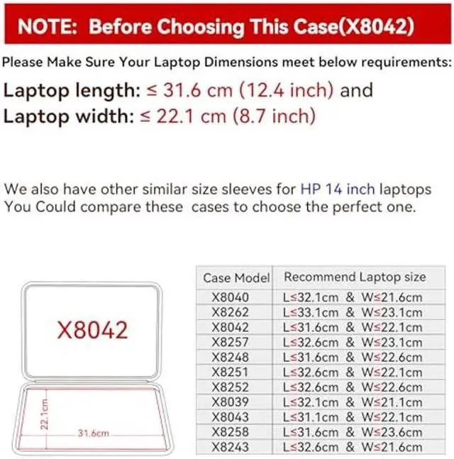 Alt view image 2 of 5 - Smatree Hard EVA Protective Sleeve Case Compatible for 14 inch HP Chromebook x360 Laptop-14ct-cd000/14c-cd0097nr, for HP Spectre x360 2-in-1 Laptop, for HP Dragonfly Pro Chromebook Notebook Bag(X8042)