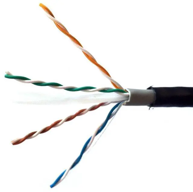 Alt view image 2 of 4 - Five Star Cable Cat6 Outdoor 1000 Ft. 23AWG Double Jackets Direct Burial Underground Weather Waterproof UTP Ethernet Router Bulk Cable - Black
