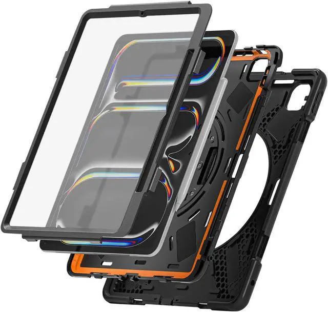 Alt view image 3 of 5 - Sahara - Raider-X Series Heavy-Duty Case for iPad Pro (M4) 13" 2024, Scorpion Black, (TB00386)