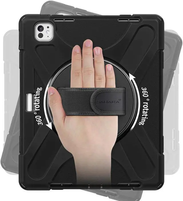 Alt view image 4 of 5 - Sahara - Raider-X Series Heavy-Duty Case for iPad Pro (M4) 13" 2024, Scorpion Black, (TB00386)