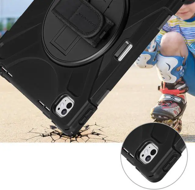 Alt view image 5 of 5 - Sahara - Raider-X Series Heavy-Duty Case for iPad Pro (M4) 13" 2024, Scorpion Black, (TB00386)