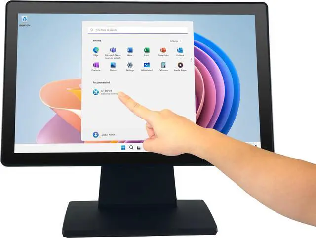 Alt view image 2 of 5 - ANGEL POS Commercial Grade 17.3 Inch 1920 x 1080 FHD Touchscreen POS Monitor, 10 Points Touch HDMI VGA, Waterproof Dustproof Screen, Indusitrial, Office, Retail, Gym, Warehouse