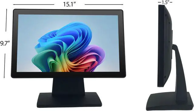 Alt view image 4 of 5 - ANGEL POS Commercial Grade 17.3 Inch 1920 x 1080 FHD Touchscreen POS Monitor, 10 Points Touch HDMI VGA, Waterproof Dustproof Screen, Indusitrial, Office, Retail, Gym, Warehouse
