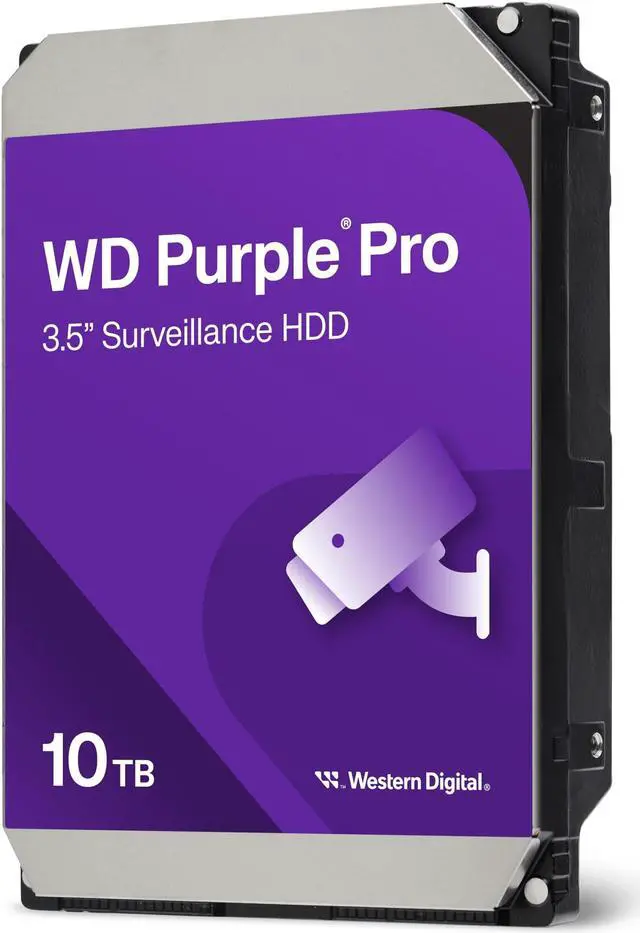 Alt view image 2 of 3 - Western Digital 10TB WD Purple Pro Surveillance Internal Hard Drive HDD - SATA 6 Gb/s, 512 MB Cache, 3.5" - WD102PURP