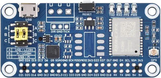 Main image of Waveshare LC29H Series Dual-Band GPS Module for Raspberry Pi, Dual-Band L1+L5 Positioning Technology, Supports RTK Base, Can Establish a Base Station to Transmit Correction Data