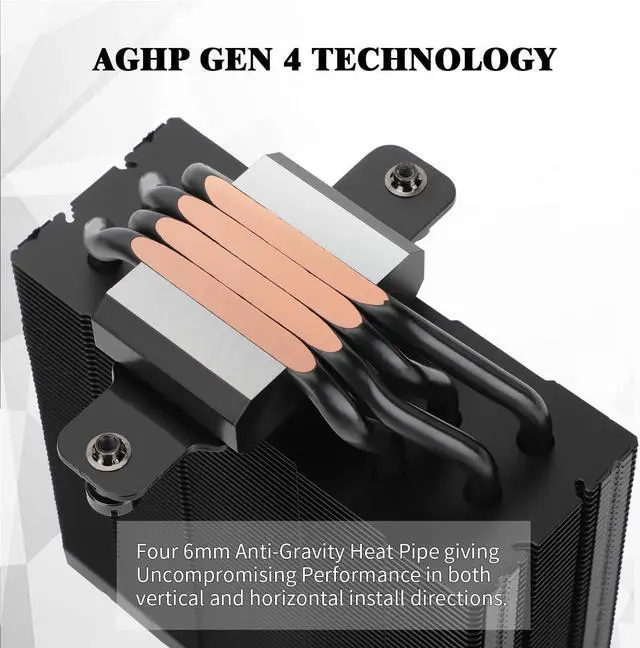 Alt view image 3 of 5 - Thermalright Assassin Spirit 120 Vision ARGB Black CPU Cooler, Computer Heatsink Cooler,PC Display Screen CPU Cooling with 1.54in,240x240 Resolving Power,for AM4/AM5 and LGA1700/1851/115X