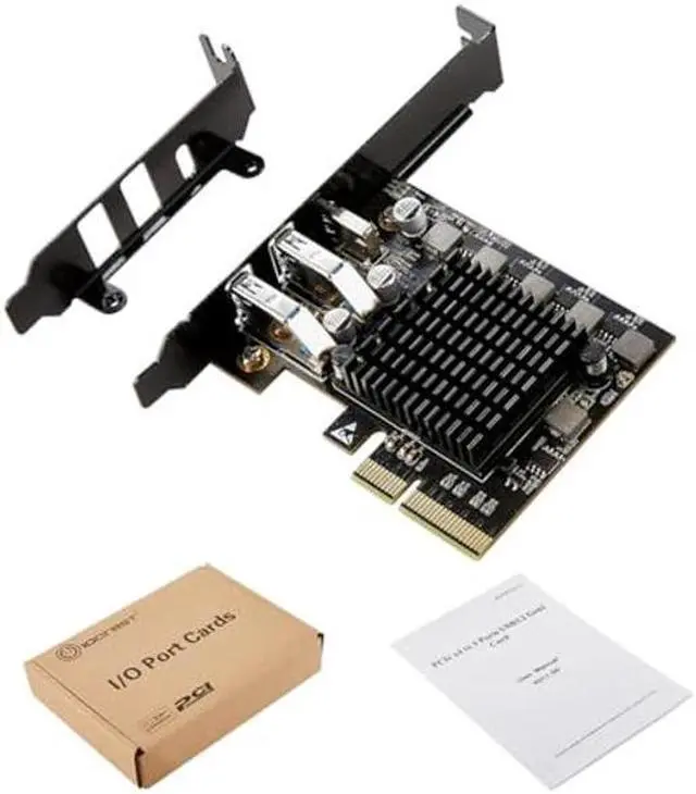 Alt view image 4 of 5 - 2 Port USB Type A 3.2 and Single Port USB-C 3.2 Gen 2x2 PCI-e Gen 3 x4 Expansion Card