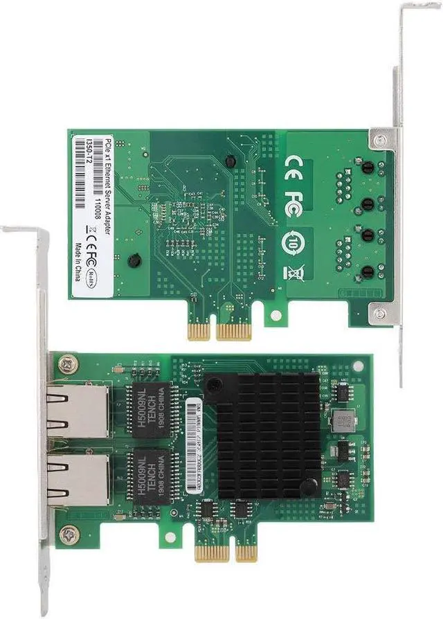 Alt view image 4 of 5 - E1000 Network Card for Card I350T2M Pcie Dual Port for I350Am2 Chip Processor Gigabit Network Card