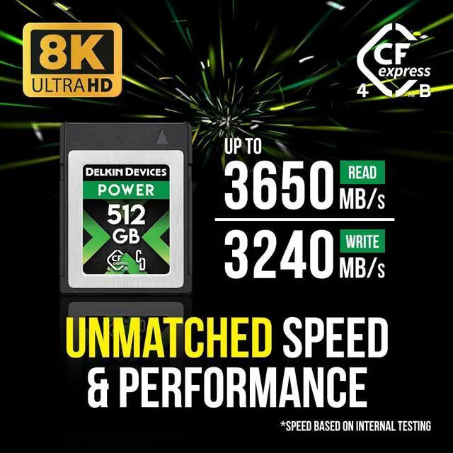 Alt view image 5 of 5 - Delkin Devices 512GB CFexpress Type B 4.0 Memory Card + USB 3.2 CFexpress Type B Card Reader