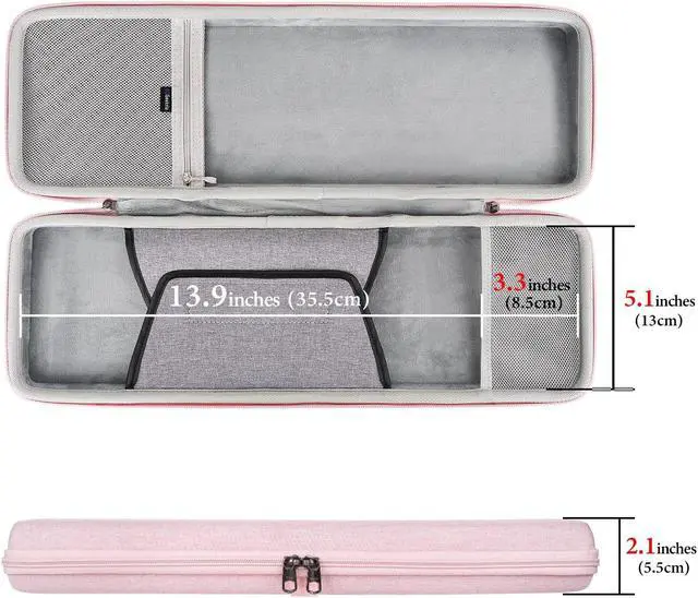 Alt view image 3 of 5 - Geekria 65% Keyboard and Mouse Combo Case, Hard Shell Travel Carrying Bag for 68 Keys Compact Keyboard, Compatible with YUNZII AL66, RK Royal KLUDGE R65