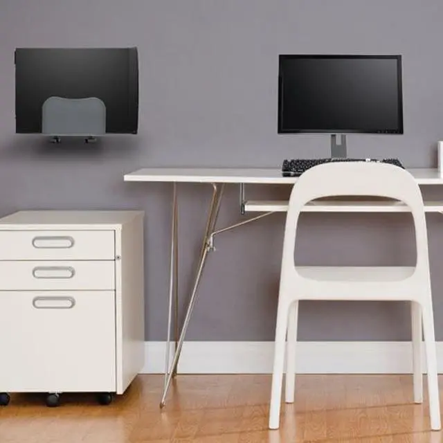 Alt view image 2 of 4 - New - Tripp Lite Adjustable Computer Mount, for CPU Displays 4-6.25 inches, Open Frame Design, Steel Construction, Wall Mountable, 5-Year Warranty (DCPU1) Gray