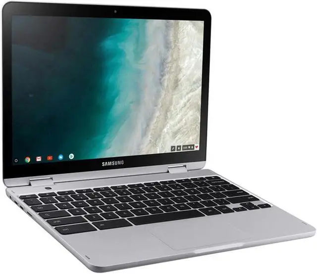Alt view image 2 of 5 - Samsung Chromebook Plus V2 Light Titan 2-in-1 Laptop (Celeron 3965Y, 4GB RAM, 64GB eMMC SSD, Intel HD 615, 12.2" Touch Full HD (1920x1080), Webcam, Chrome OS) with Dock and Wireless Mouse