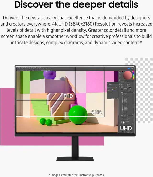 Alt view image 5 of 5 - SAMSUNG 32-Inch ViewFinity S7 (S70D) Series 4K UHD High Resolution Monitor with HDR10, Multiple Ports, Easy Setup Stand, Advanced Eye Care, LS32D702EANXGO, 2024