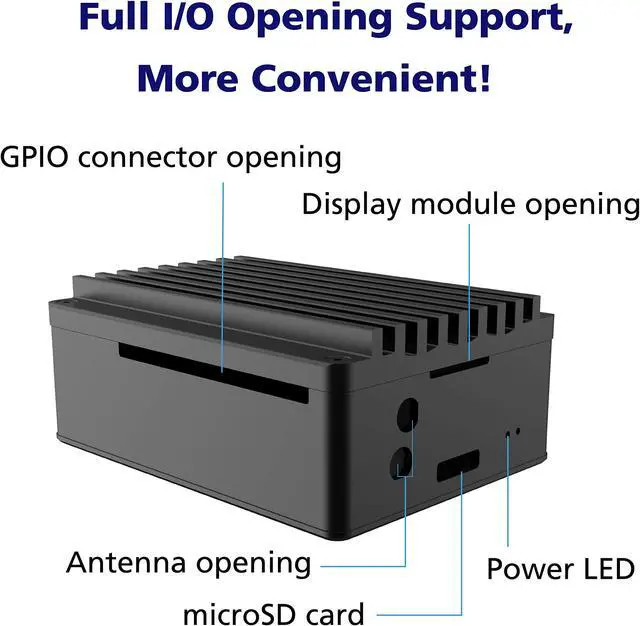 Alt view image 5 of 5 - Akasa Skyline Pro, Premium Fanless Aluminium Case for Asus Tinker Board 2 & 2S, Raspberry Pi, Aluminium Core and Thermal Pad Included, Silent Single Board Computer Chassis, A-RA11-M3B