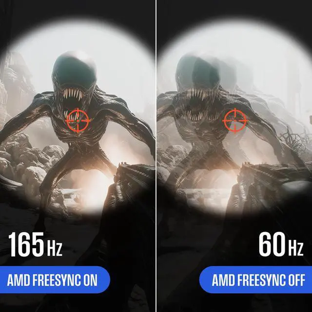 Alt view image 5 of 5 - Westinghouse 24 Inch Curved Full HD Gaming Monitor, 165Hz, AMD FreeSync Support, Low Motion Blur, 1500R Curve, 1920 x 1080, for PC Games with Built in Speakers, DisplayPort, HDMI