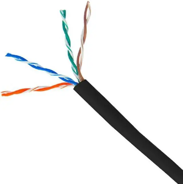 Alt view image 4 of 5 - ENS Cat6 Ethernet Cable 1000ft, 23 AWG, CMR, Solid Bare Copper Wire, 550MHZ / 10 Gigabit Speed UTP LAN Builk Ethernet Cable, ETL Listed, Perfect for CCTV Security Surveillance System, Black