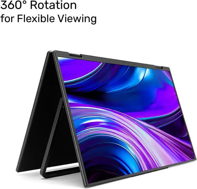 Alt view image 3 of 5 - SideTrak Solo Book 15.6" Foldable Dual Screen Portable Monitor with Protective Sleeve | Stacked FHD Laptop Screen Extender, 360deg Rotation, USB-C & HDMI, Mac, PC, Chromebook Compatible