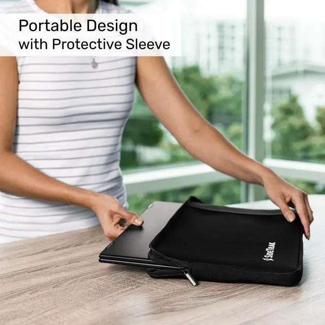 Alt view image 5 of 5 - SideTrak Solo Book 15.6" Foldable Dual Screen Portable Monitor with Protective Sleeve | Stacked FHD Laptop Screen Extender, 360deg Rotation, USB-C & HDMI, Mac, PC, Chromebook Compatible