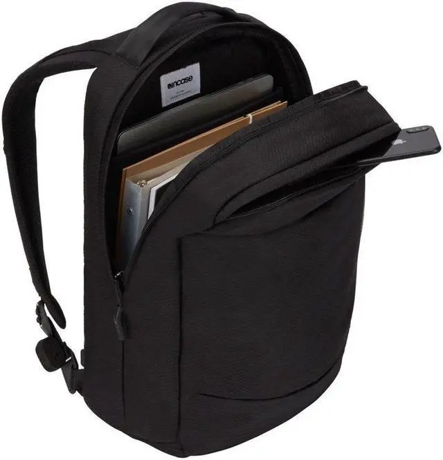 Alt view image 2 of 5 - Incase City Compact Backpack with Diamond Ripstop - Black