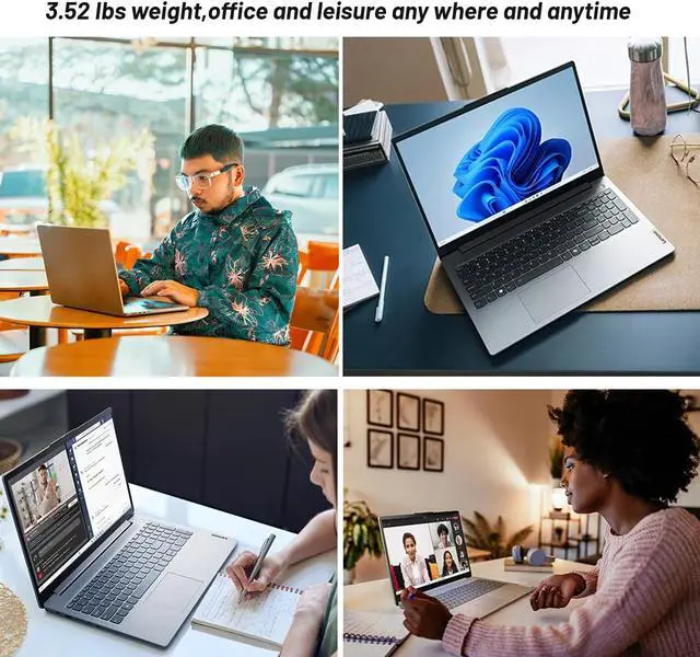 Alt view image 5 of 5 - Lenovo Ideapad 1i 15.6" Touch Laptop, Intel Core i3-1215U, 15.6'' FHD Touchscreen Display, 8GB RAM, 256GB SSD, Intel UHD Graphics,Wi-Fi, HDMI, Windows 11 Home, Cloud Gray