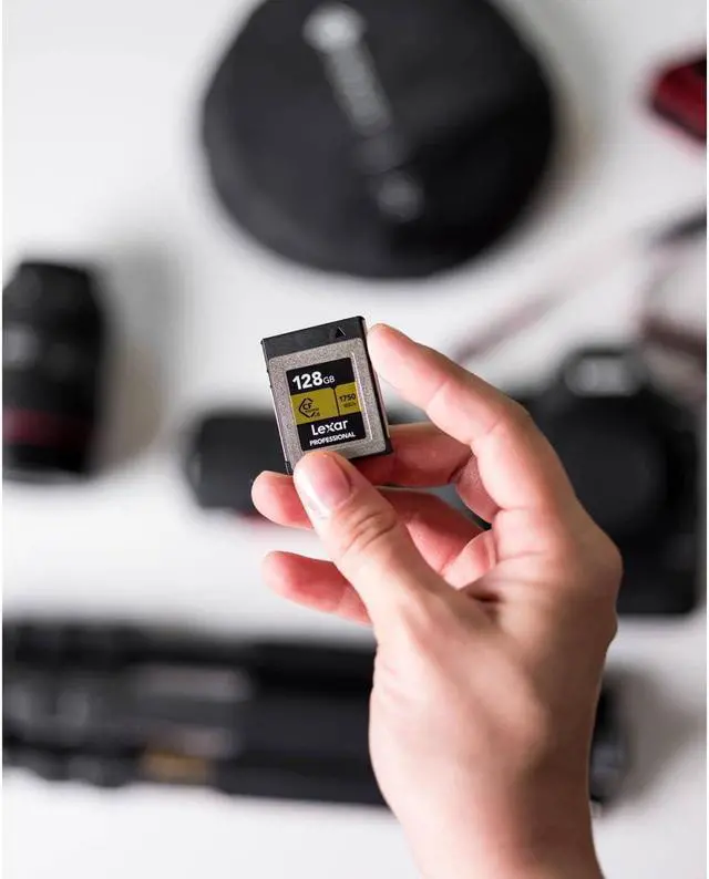 Alt view image 4 of 4 - Lexar 128GB Professional CFexpress Type B Memory Card GOLD Series, Up To 1750MB/s Read, Raw 8K Video Recording, Supports PCIe 3.0 and NVMe (LCXEXPR128G-RNENG)