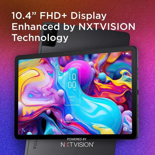 Alt view image 2 of 5 - TCL TAB 10 Gen 2, 10.4" Wi-Fi Android Tablet 128GB, 2K Full HD Screen, 6000mAh Battery, Android 13, Slim Design, 2023 Release, US Version, Space Gray