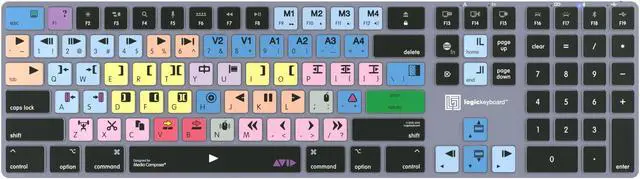 Alt view image 2 of 5 - Logickeyboard Wireless Backlit 'Titan' Designed for use with Avid Media Composer on Mac * 'Classic' Layout * p/n LKB-MCOM4-TM-US