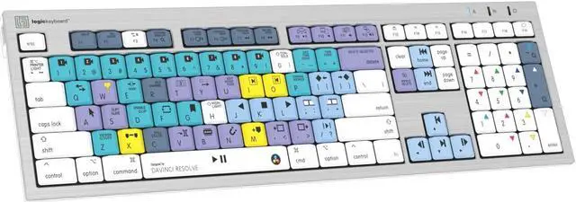 Alt view image 2 of 5 - Logickeyboard 'Slimline' Designed for Editing in Blackmagic's Davinci Resolve on Mac * p/n LKB-RESC-CWMU-US