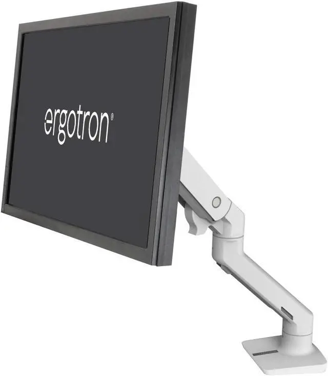 Alt view image 4 of 5 - Ergotron - HX Premium Heavy Duty Monitor Arm, Single Monitor VESA Desk Mount - for Flat or Slight Curved Ultrawide Monitors Up to 49 inches, 20 to 42 lbs - Standard Pivot, White